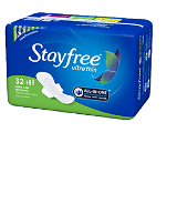 Stayfree ultra thin super long pads with wings