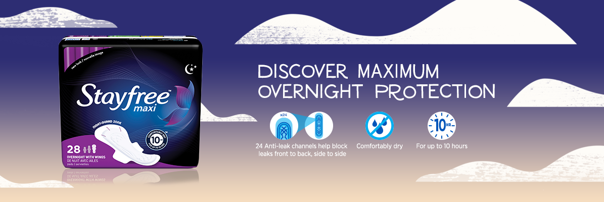 Stayfree Maxi Overnight Banner